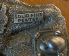 Great American Product Gap 1997 Pure Pewter Bald Eagle Belt Buckle Vintage