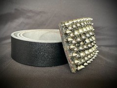 Studded Belt Buckle Archive 2007-09 Industrial Leather Back OOAK Darren Mcneese