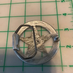 Lot of 4belt buckles brass pewter Star. Brass Eagle and others