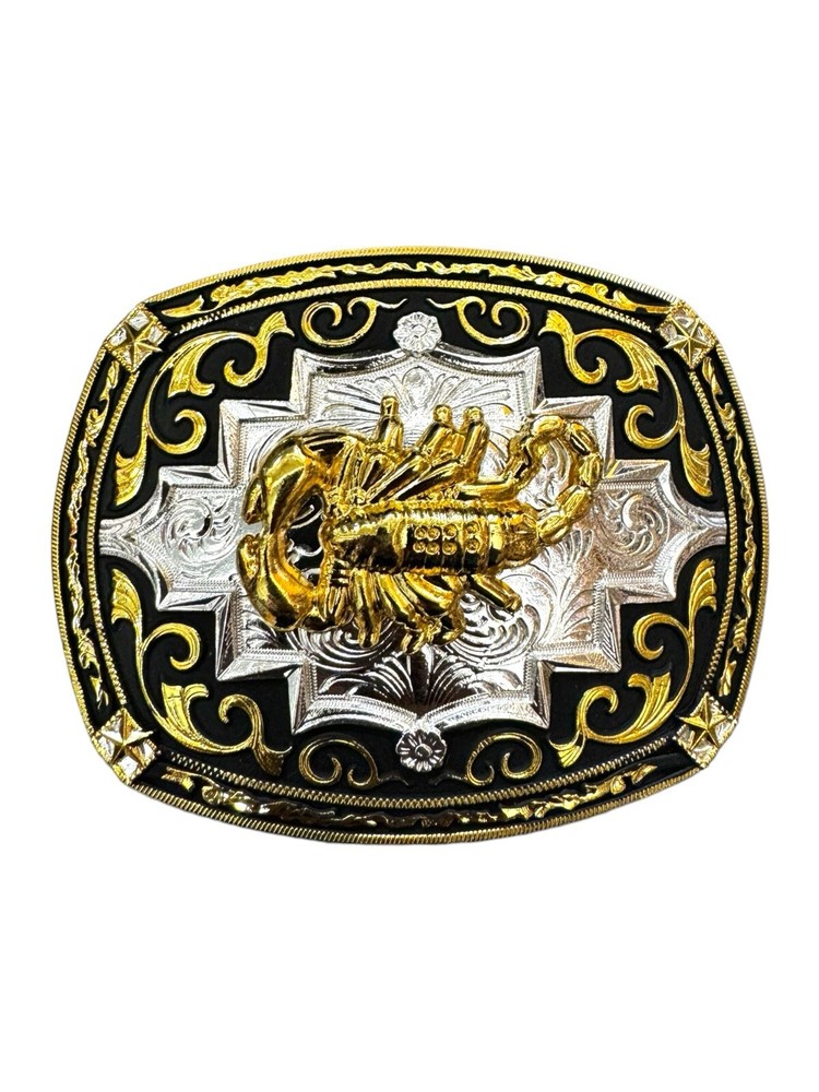 western cowboy Style belt buckle With Scorpion Hebilla Vaquera Charra Alacran