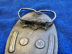 Vintage Skiing Belt Buckle Brass 1976 Snow Cross Country Sports Aspen Vail