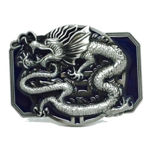 Oriental Dragon Belt Buckle Western Cowboy Motorcyclist (DRGN-02-B)