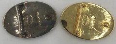 Vintage Sail Boat Belt Buckles Solid Brass Leather 24K G. Fin. & Silver Finish