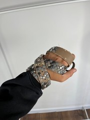 Vintage Studded Punk Rock Belt 105cm 41in Goth Metal Rivet Buckle