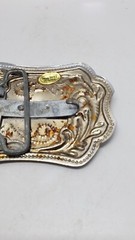 Raised Horse Bowing Saddle Buckle Rodeo Cowboy Western Rancher Riding West