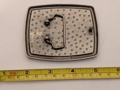 VTG Belt Buckle Mens KISS MY IRISH ASS Cast Aluminum Green Black SLVR 3.5&Prime; X 3&Prime;