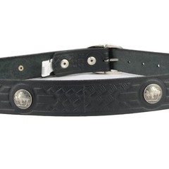 Milwaukee Leather 7123 Men&rsquo;s 44 MAG Black Leather Belt w/ Interchangeable Buckle