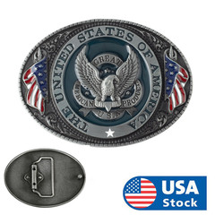 1PC Metal Fashion U.S.A. Men Belt Buckle American Flag Eagle