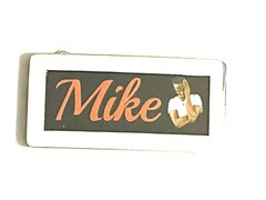 Adjustable Silver Belt Buckle Personalized Custom Black Letters Any Name or Word