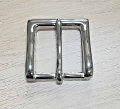 Silver 1 1/2inches (38 mm) Single Tongue Prong Square Belt Buckle Silver NEW