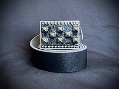 “Visitors Over Cairo” Industrial Studded Belt Buckle – Darren McNeese Archive