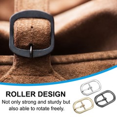 12Pcs 0.7&Prime; Single Prong Metal Roller Pin Belt Buckles Silver/Light Gold