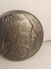 1926 Buffalo Nickel Design Belt Buckle Grt Amer. Chicago Beltbuckle Co. 1979