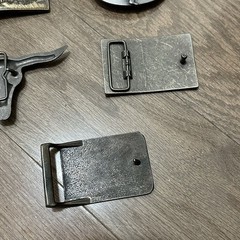 Vintage Lot (8) Belt Buckles Western Longhorn Gun Cowboy Brass Native Horse USA