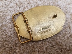 Vintage California Farmer Magazine Belt Buckle 130th Aniversary 1984 Brass Jadco