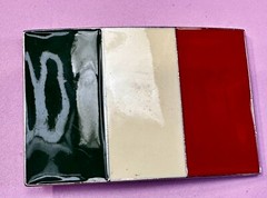 Italian Flag Italy Pride – Enameled Green White Red Patriotic Belt Buckle