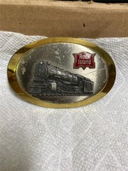 Vintage Rock Island Train Belt Buckle