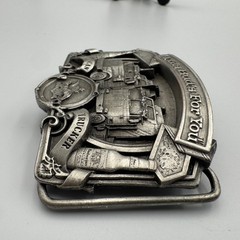 Vintage 1987 Budweiser American Trucker Belt Buckle Bergamot Brass Works D-175