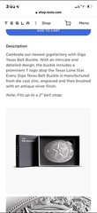 TESLA Giga Texas Belt Buckle | NEW, Ships Immediately! IN HAND Limited Edition