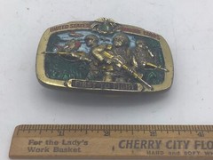 Vtg 1982 USMC United States Marine Corps First to Fight #1070 Belt Buckle V8