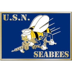 U.S. Navy SEABEES American Heroes Belt Buckle Enamel