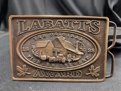 Vintage 1976 Labatt&rsquo;s « The Original Pioneer Brewery » Belt Buckle