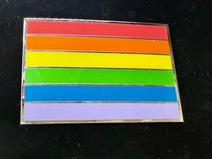 Rainbow Pride Flag LGBTQ Movement Enameled 2005 Belt Buckle by Silver Moon