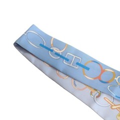 Hermes Twilly Dore Buckle Silk 100 Blue