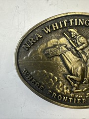 Vintage NRA Whittington Center Belt Buckle Where Frontier Spirit Lives