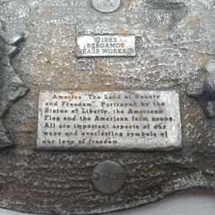 AMERICA THE BEAUTIFUL belt buckle (Bergamot Brass) Missing Buckle Back Hoop