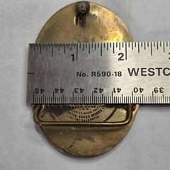 Vintage DIA Denver Airport Construction Safety Belt Buckle Anacortes Brass 1992