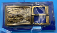 1959-60 ABC Bowling Award Belt Buckle Most Improved Average League Trophy
