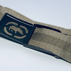 Ecko Belt Rhino Size 29 Metal Flip Buckle Tan Khaki Woven