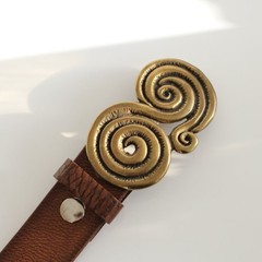 Belt buckle with spiral pattern belt buckle buckle 4 cm removable belt buckle