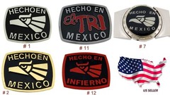 Hecho en Mexico Belt Buckle New Mexican Men Women Eagle Western Rodeo Cowboy