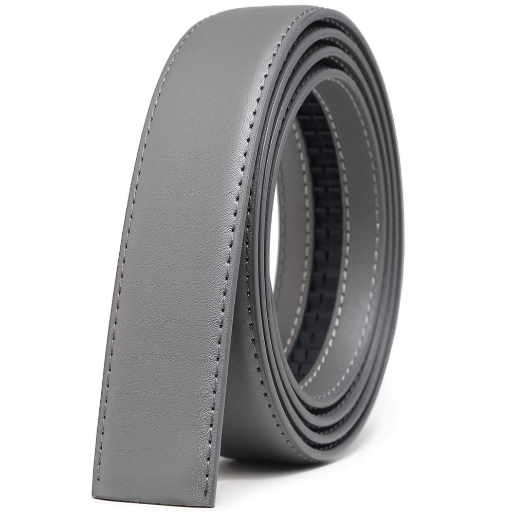 Founders & C Mens Leather Ratchet Belt 28&Prime;-42&Prime; Waist Adjustable, Grey