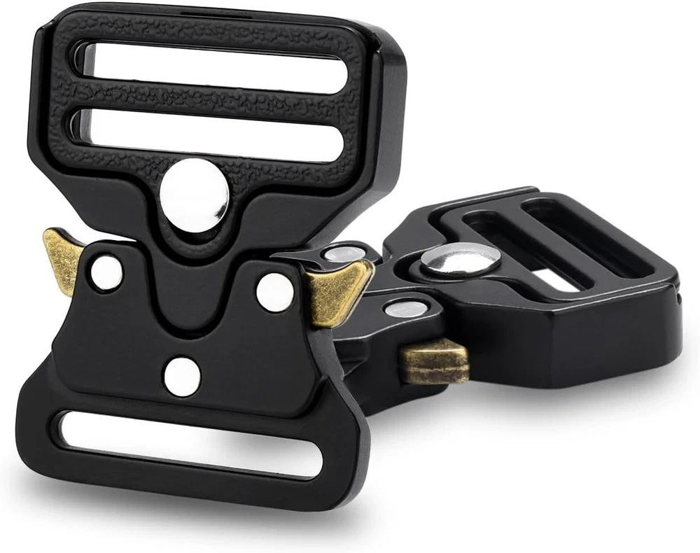 2 Pack Metal Duty Belt Buckles Replacement, 1 Inch Metal Buckle Clip