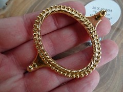 Screw Mount for Buckle 30x40mm Vertical Hamilton Gold Plated (Pkg 12) 2107