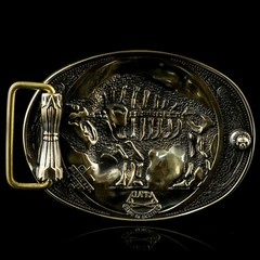 Indian chief skull brass, belt buckle, Liberty 1935 coin, Chief Indian head