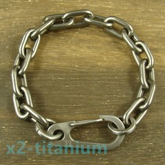 Heavy duty Titanium anti lost Key chain ring bracelet snap hook carabiner XH894