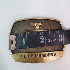 1996 Belt Buckle Handyman Club Of America Life Member Hammer Vintage