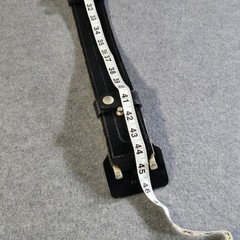 Vintage Black Leather Duty Utility Belt Double Prong Buckle Sz 36 Don Hume Mod