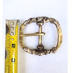 Handmade Solid Brass Belt Buckle USA | 1.5&Prime; Retro Artisan Buckle Men & Women