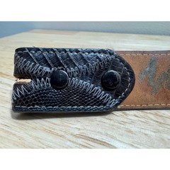 Justin Genuine Lizard Made in USA Belt Size 36 No Buckle