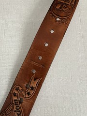 USA commerative 200th anniversary leather belt & buckle, Sz M 34-36, America!