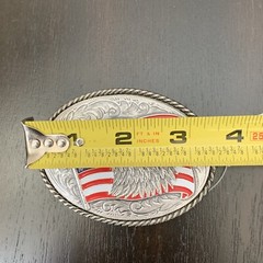 THE AMERICAN EAGLE AND AMERICAN FLAG BELT BUCKLE – GW-16