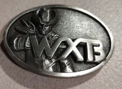 (27)Vintage 1985 Idea Craft Limited Edition Silvertone Belt Buckle WXB 3&Prime;x2.2&Prime;