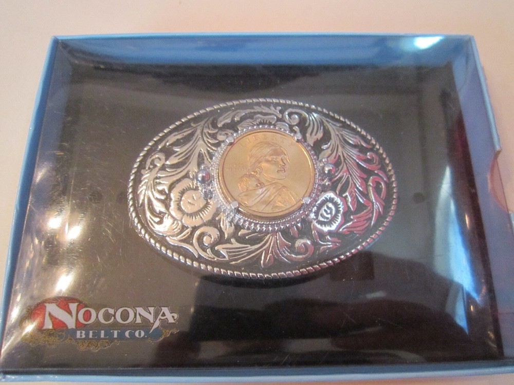 NOCONA LIBERTY SACAGAWEA DOLLAR COIN BELT BUCKLE – GW-16