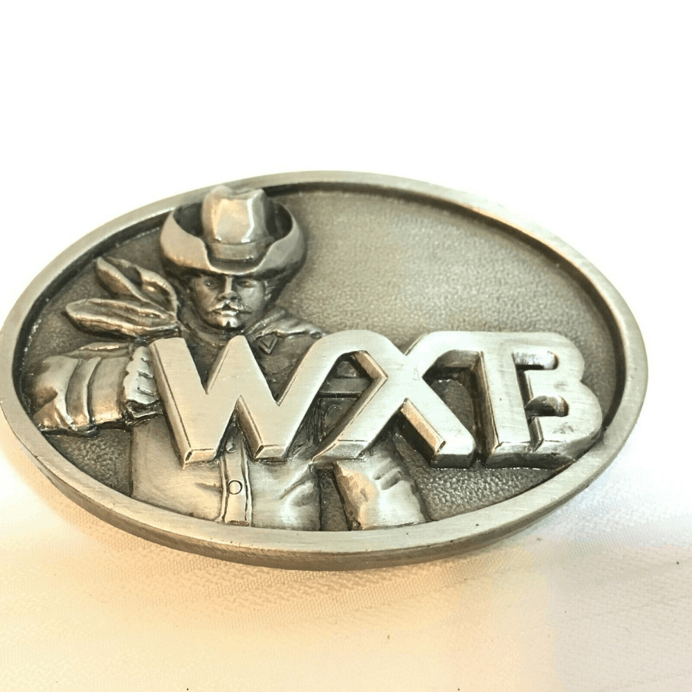 Vintage 1985 Idea Craft Limited Edition Silver Tone Belt Buckle WXB 3&Prime; x 2.2&Prime;