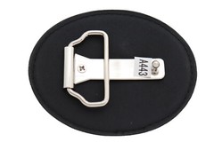 Men Women Fashion Western Black Fabric Oval Belt Buckle Silver Metal Bling Cross
